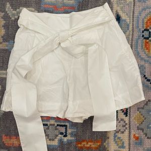 J.CREW White Tie-front Cotton Shorts Size 2